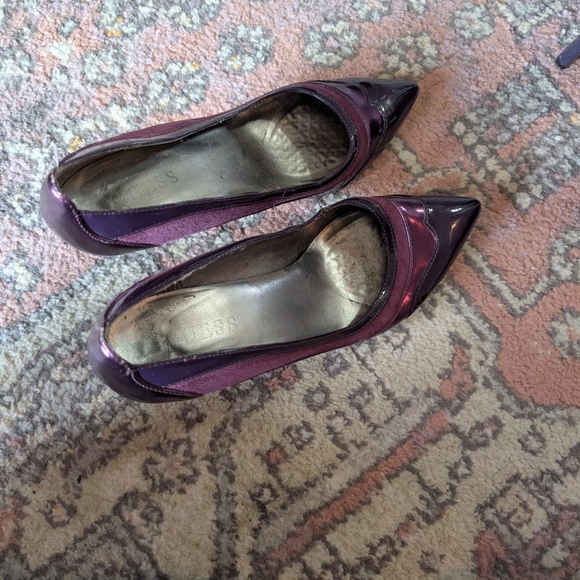 Guess Shiny Purple Women's Heels 7.5 - Picture 3 of 6